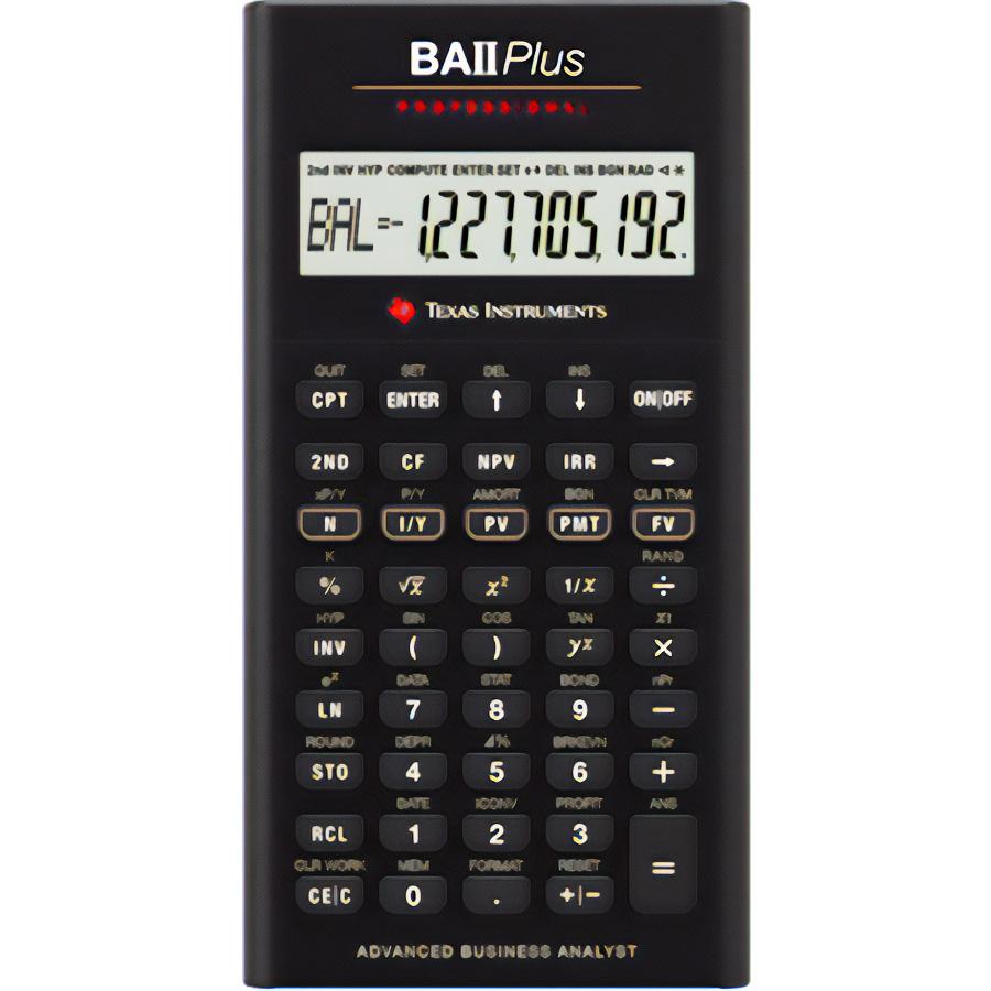 Texas Instruments TI BA II Plus Professional Financial Calculator